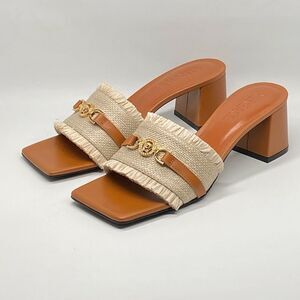Versace Medusa '95 55MM Raffia Mules